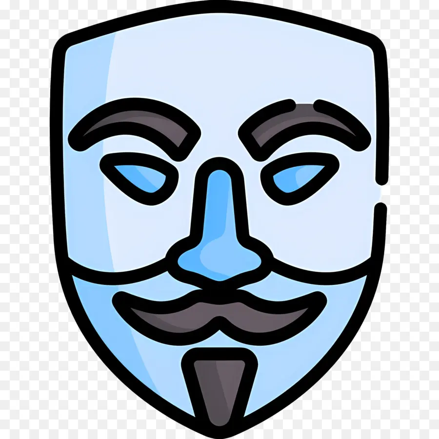 Máscara Anónima，Máscara De Guy Fawkes PNG