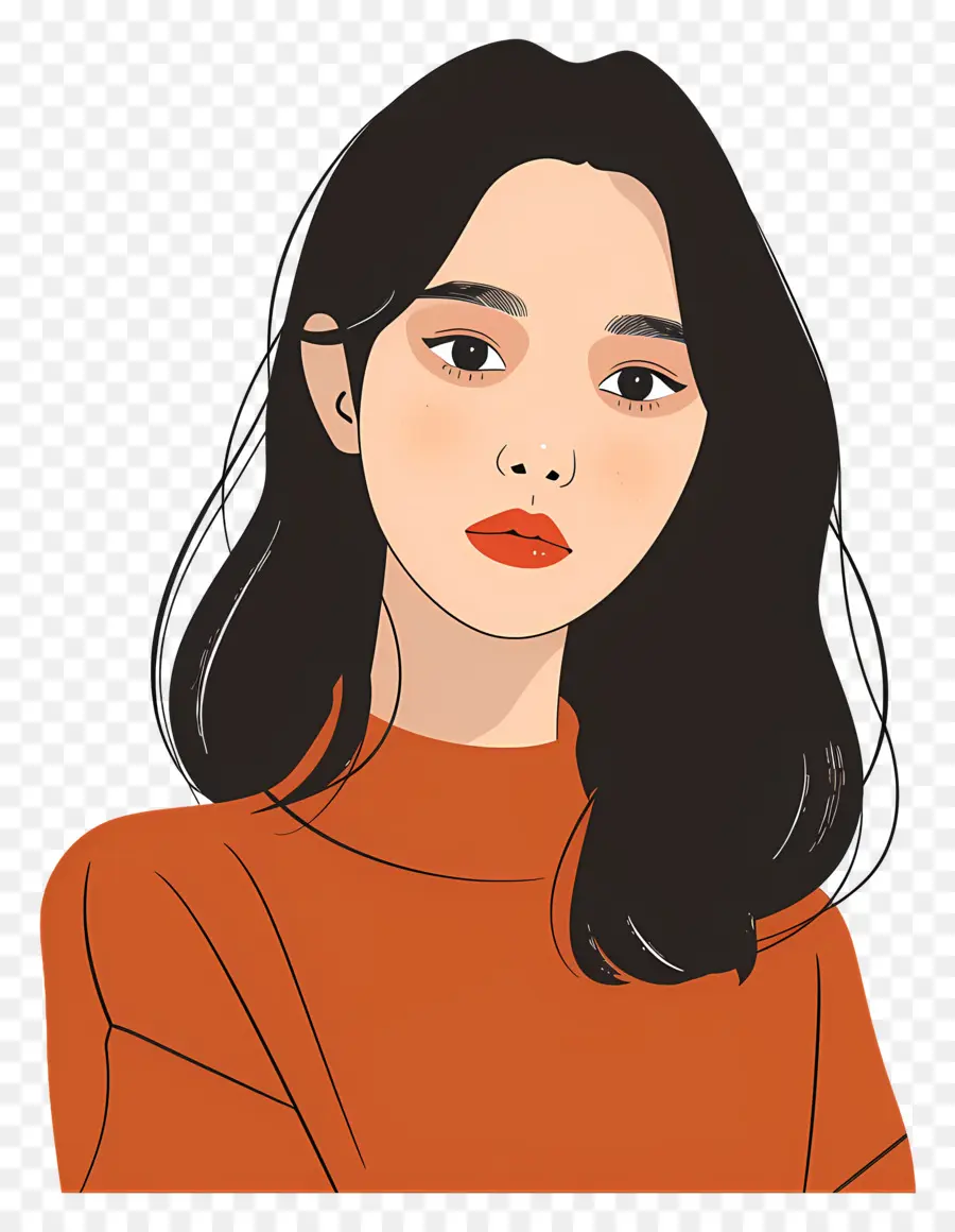 Mujer Coreana，Chica Con Pelo Corto PNG