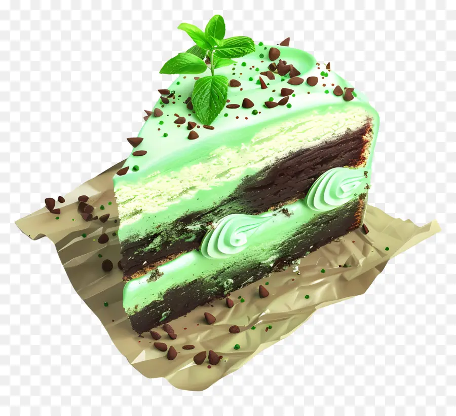 Pastel Fresco De Menta，Pastel De Chocolate Con Menta PNG