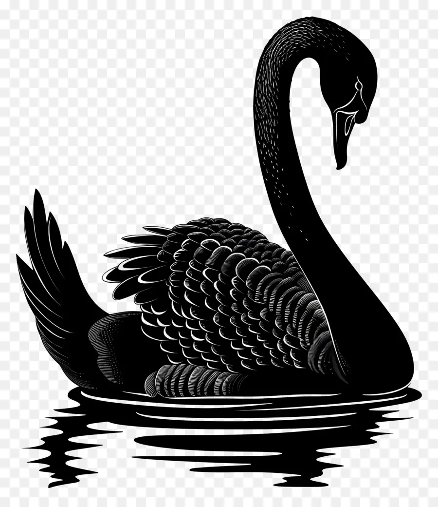 Silueta De Cisne，Cisne PNG