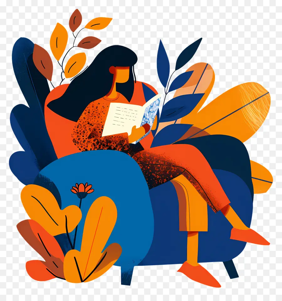 Libro De Lectura De Mujer，Mujer Leyendo PNG