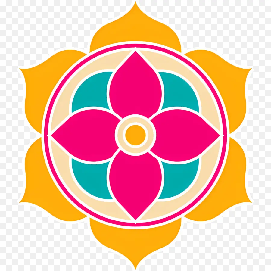 Mandala，Mándala Colorida PNG