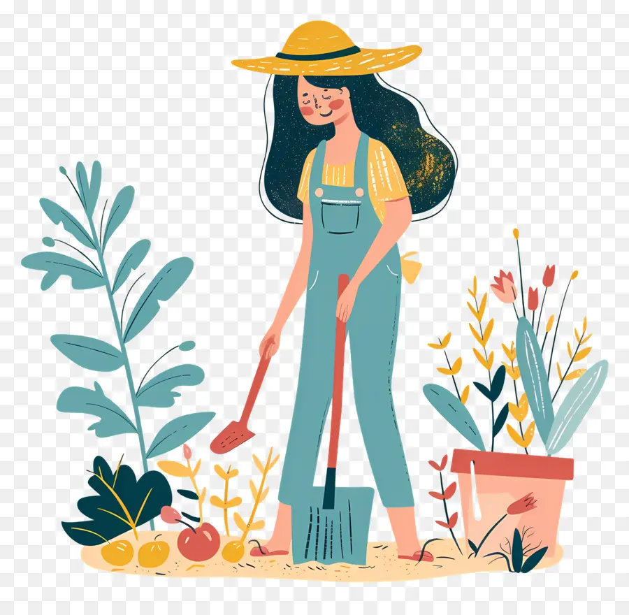 Mujer Jardinera，Jardinero PNG