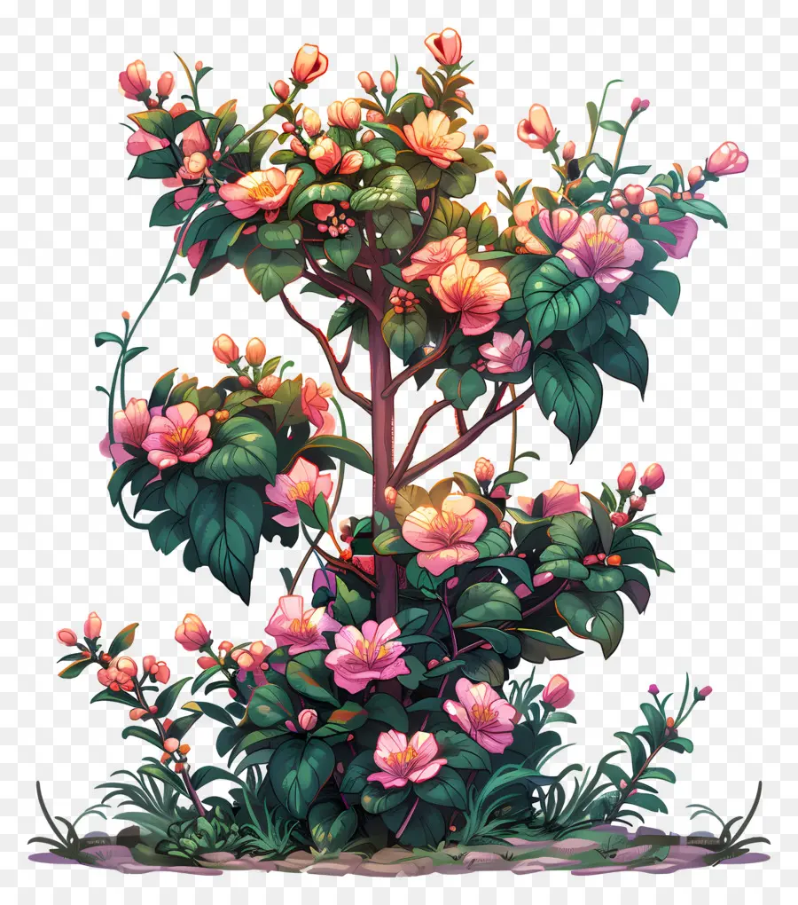 Arbusto Con Flores，Planta Con Flores PNG