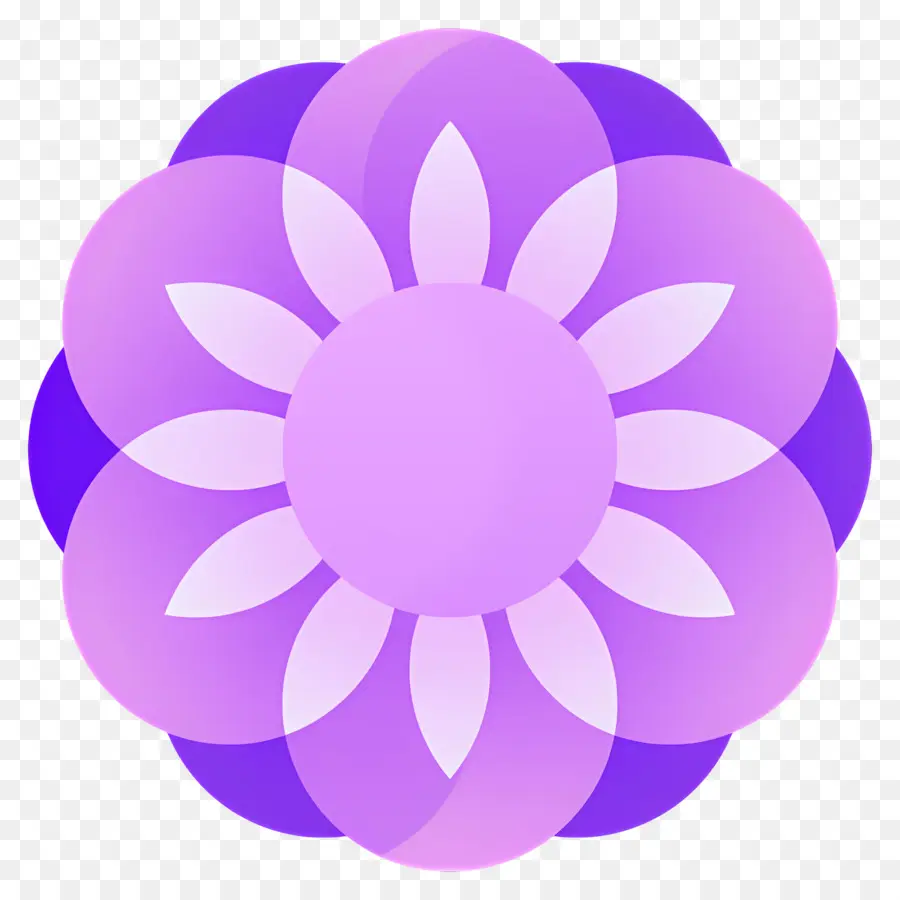 Mandala，Flor Morada PNG