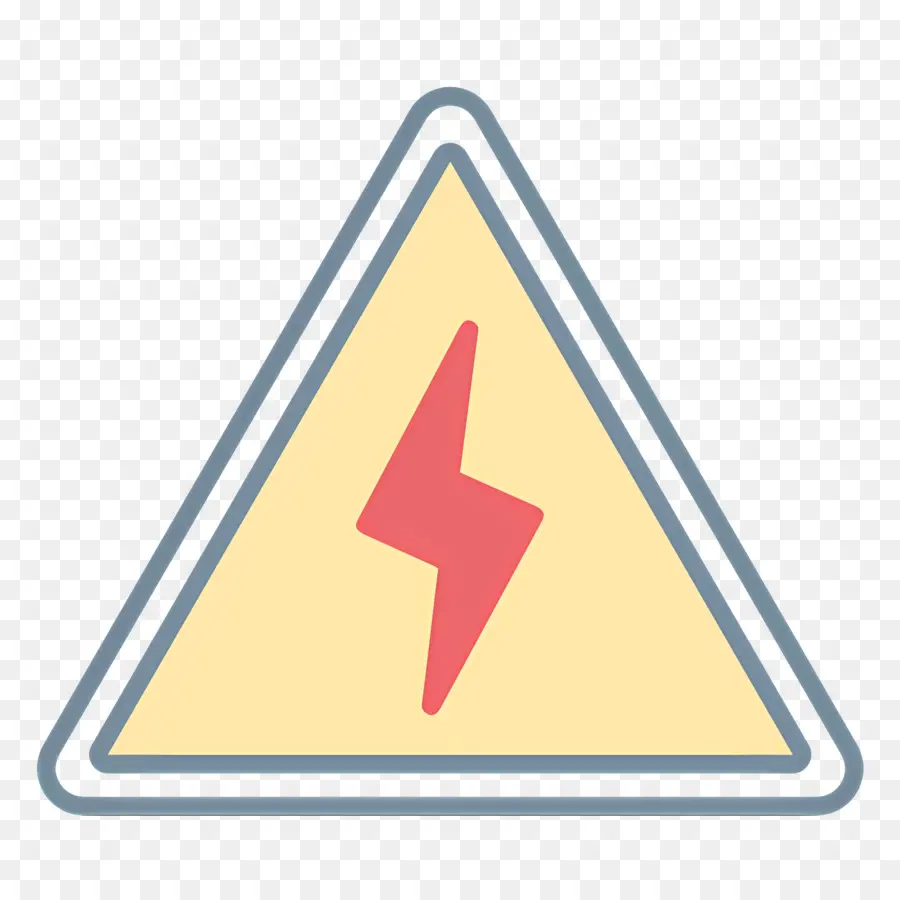 Advertencia Electrica，Rayo Amarillo PNG