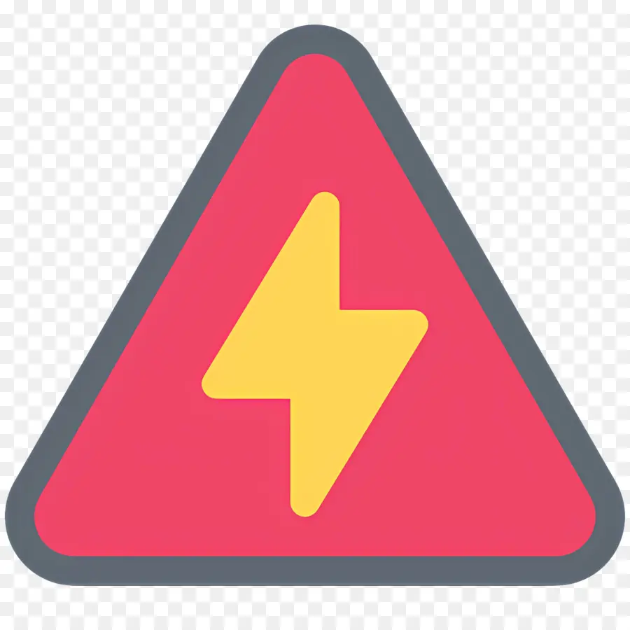 Advertencia Electrica，Rayo Amarillo PNG