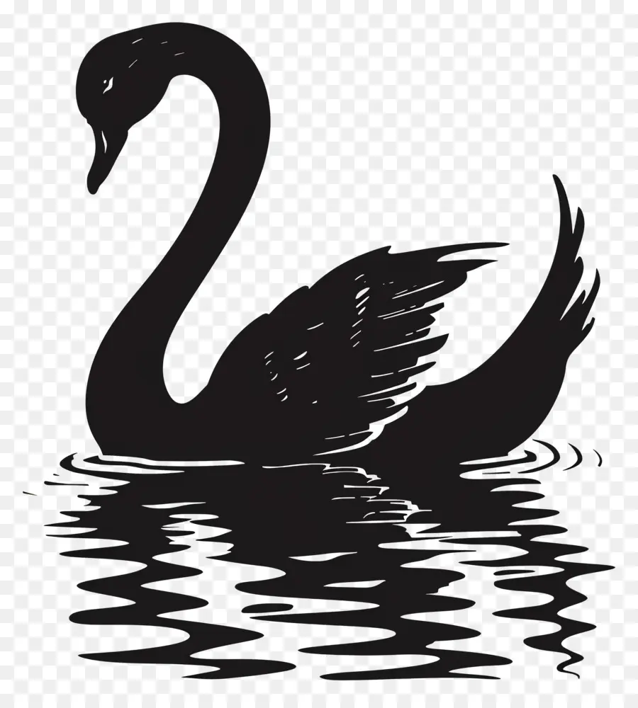 Silueta De Cisne，Cisne PNG