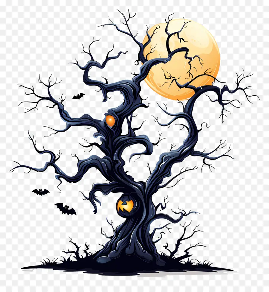 Árbol Espeluznante De Halloween，Víspera De Todos Los Santos PNG