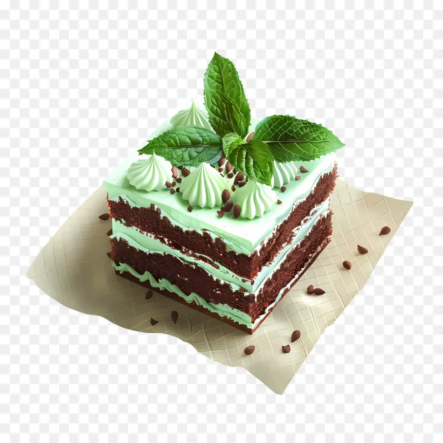 Pastel Fresco De Menta，Pastel De Chocolate Con Menta PNG