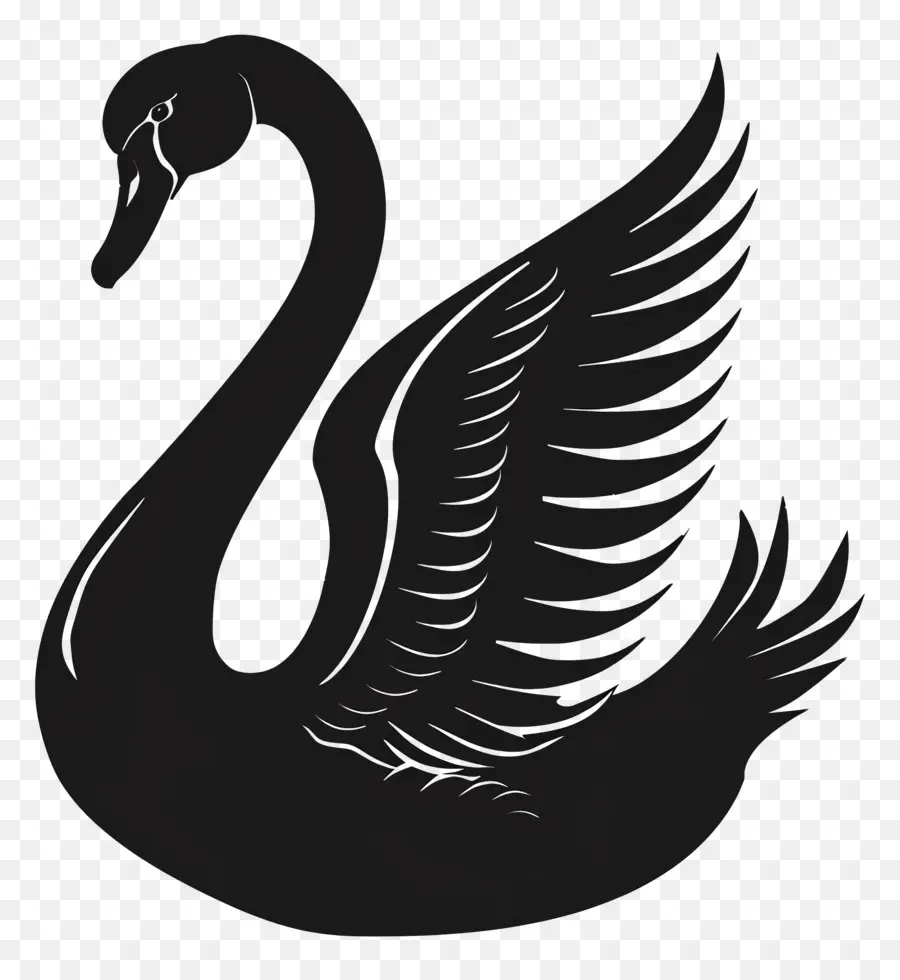 Silueta De Cisne，Cisne PNG