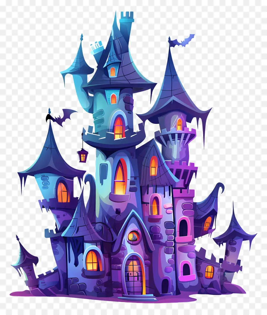 Castillo Espeluznante De Halloween，Casa Embrujada PNG