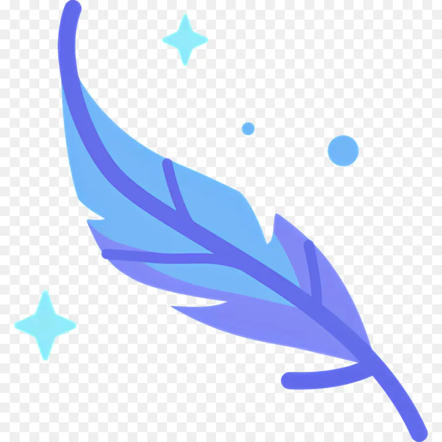 Pluma，Pluma Azul PNG