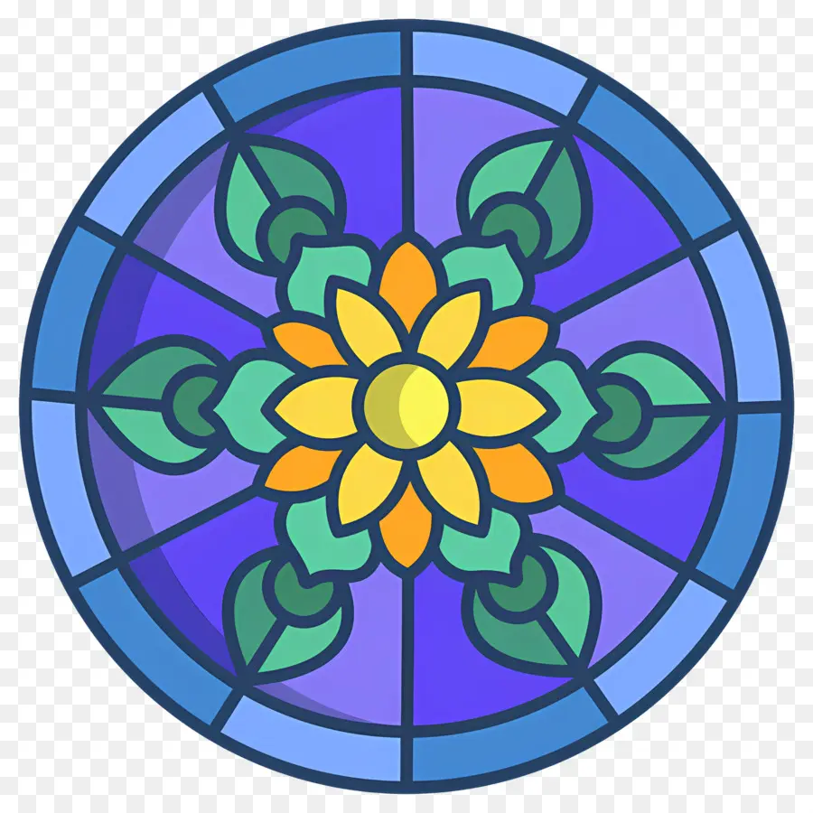 Mandala，Flor De Vidriera PNG