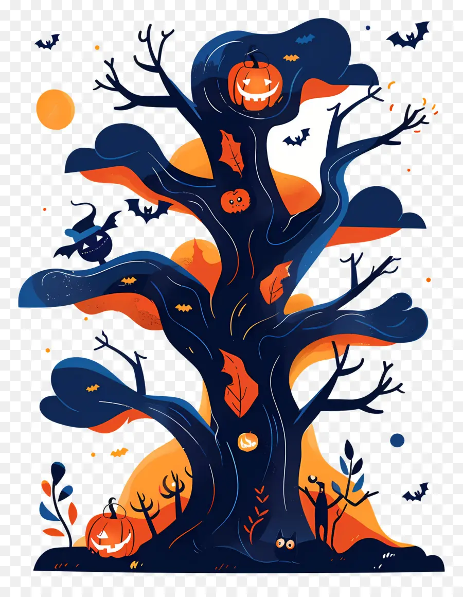 Árbol Espeluznante De Halloween，árbol De Halloween PNG