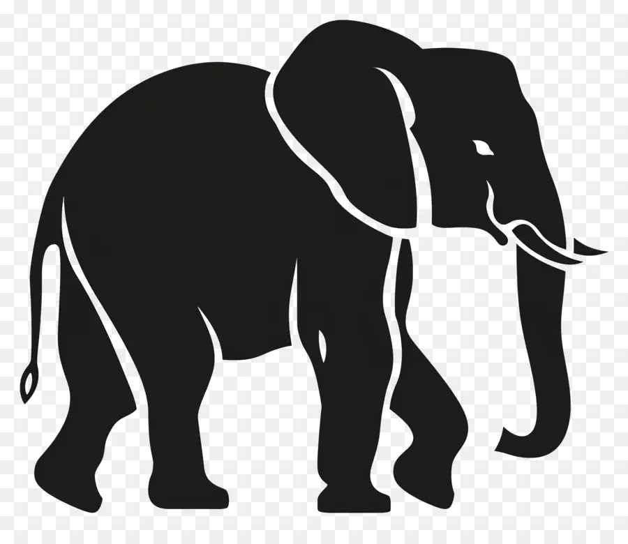 Silueta De Elefante，Fauna PNG