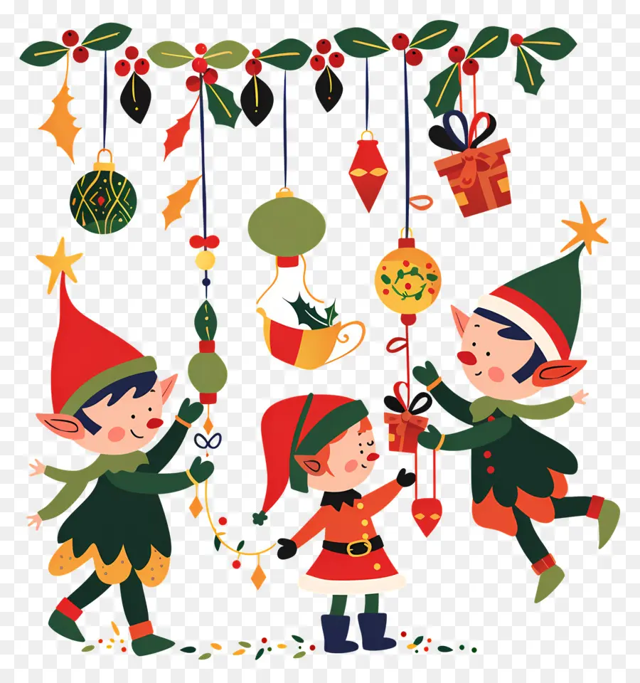 Duendes Navideños Escandinavos，Elfos Navideños PNG