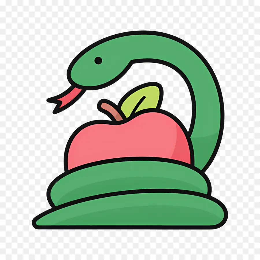 Serpiente，Serpiente Y Manzana PNG