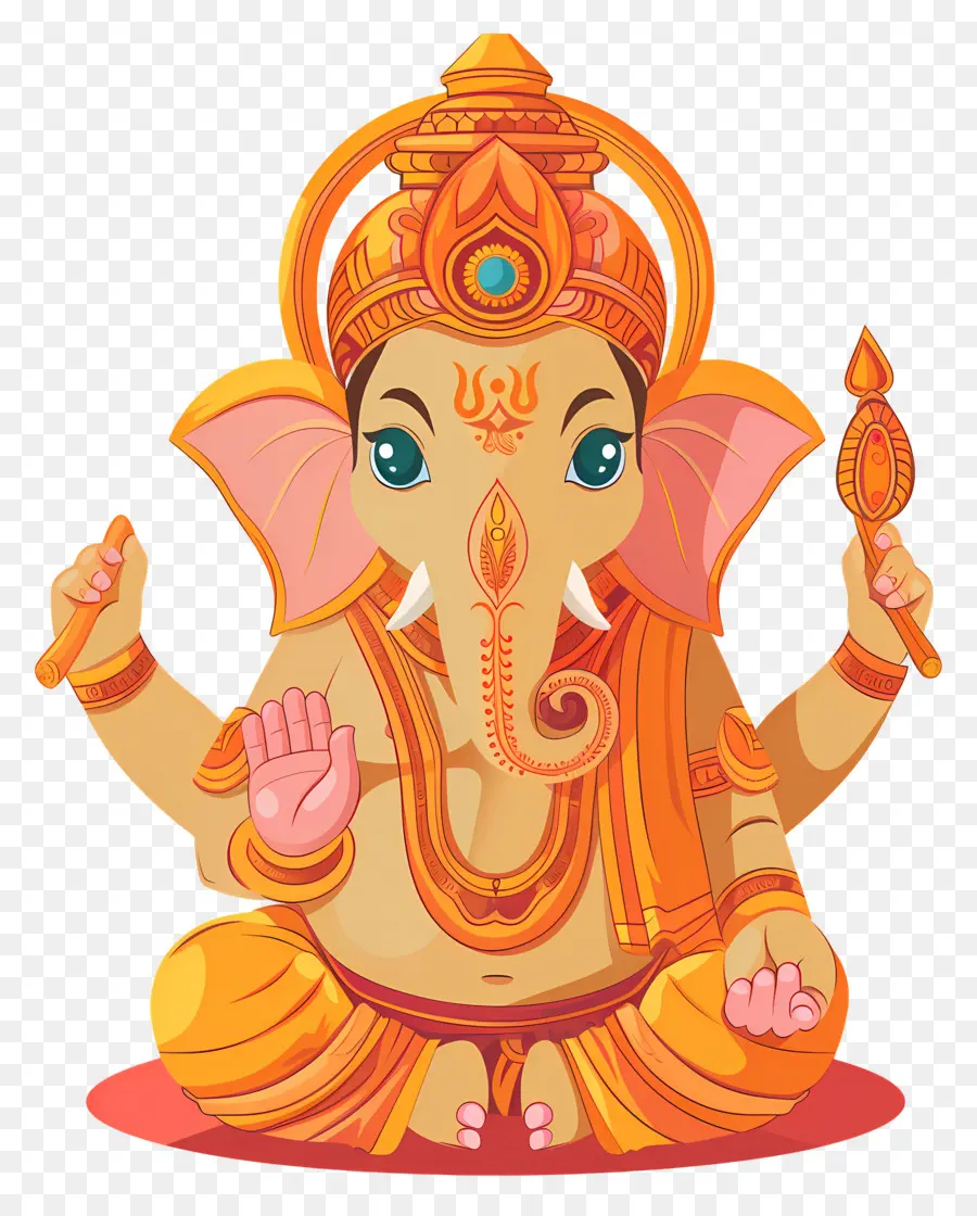 Ganesh Chaturthi，Deidad Elefante PNG