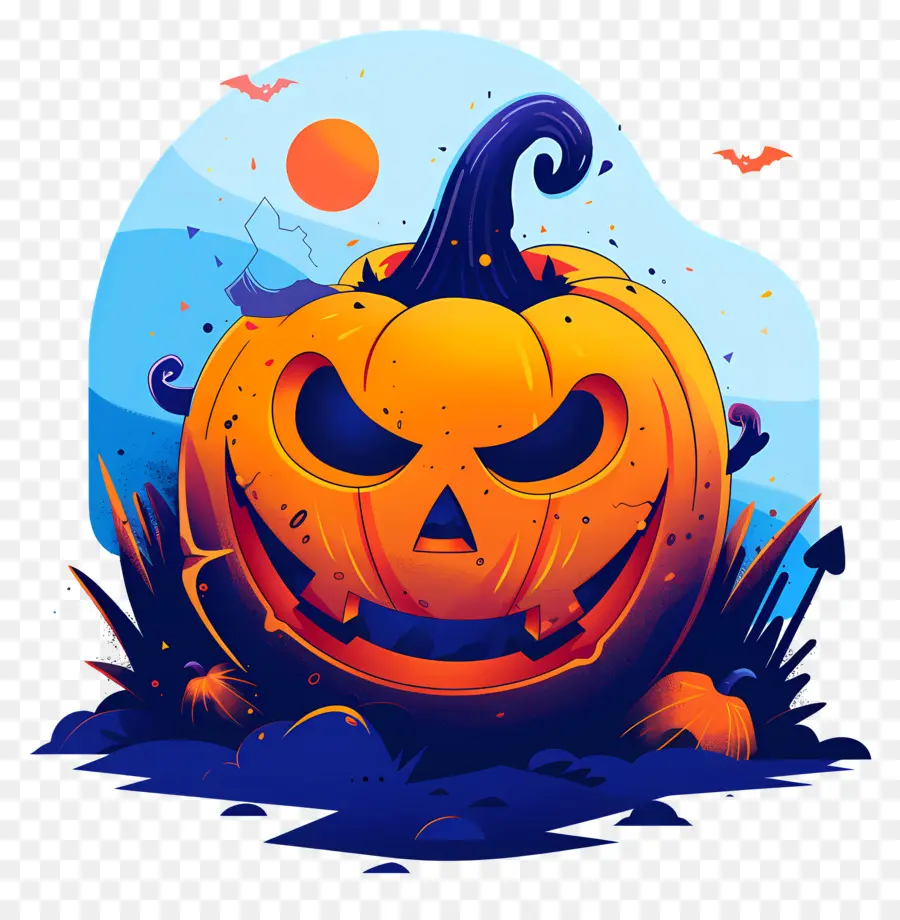 Calabaza Aterradora，Calabaza De Halloween PNG