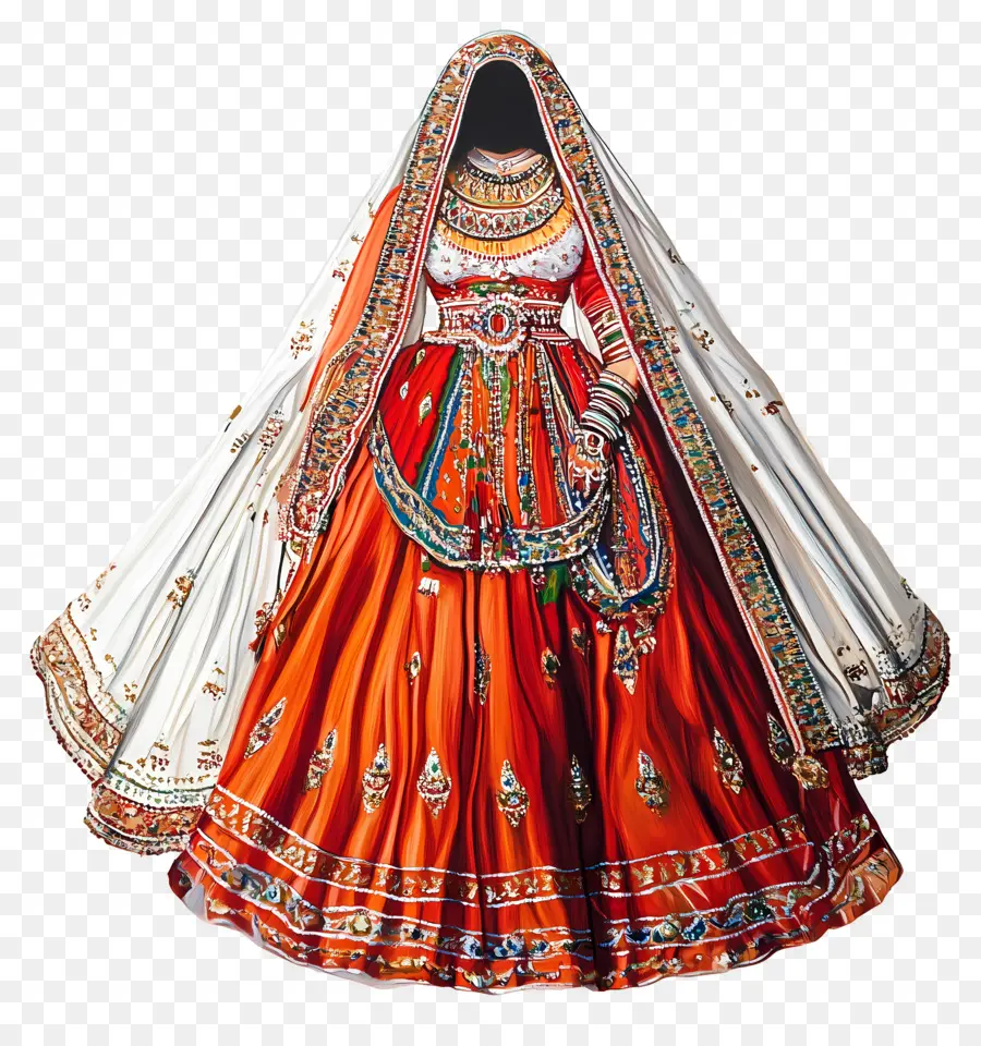 Vestido Rajputi，Vestido Tradicional PNG