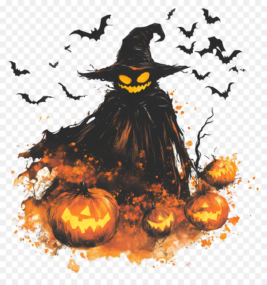 Víspera De Todos Los Santos，Espantapájaros De Halloween PNG