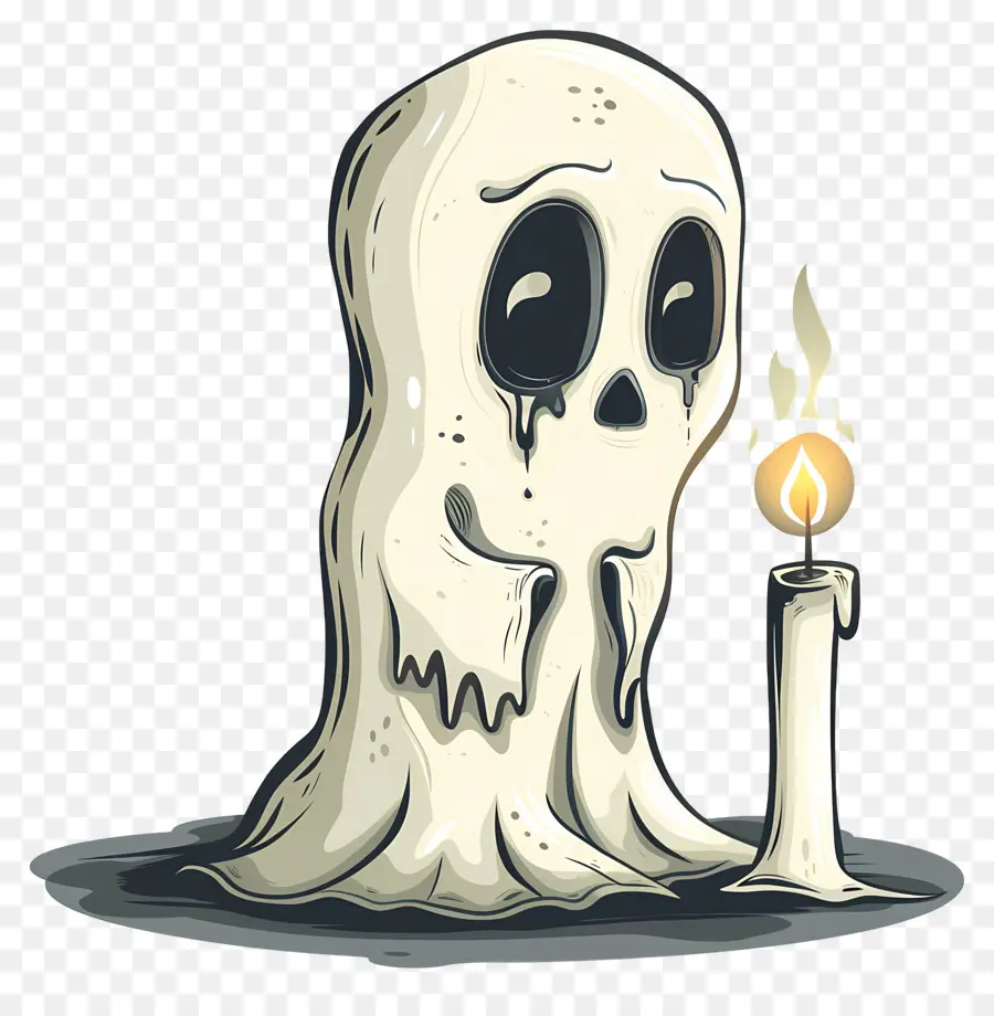 Vela Fantasma Triste，Fantasma Y Vela PNG