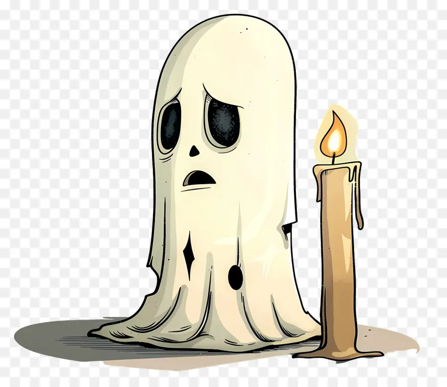 Vela Fantasma Triste，Fantasma Y Vela PNG