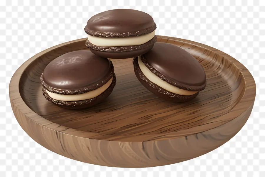 Macarrones De Chocolate，Postre PNG