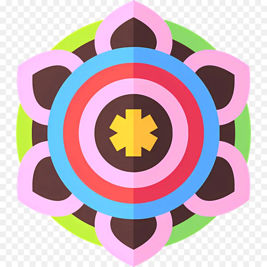 Mandala，Mándala Colorida PNG