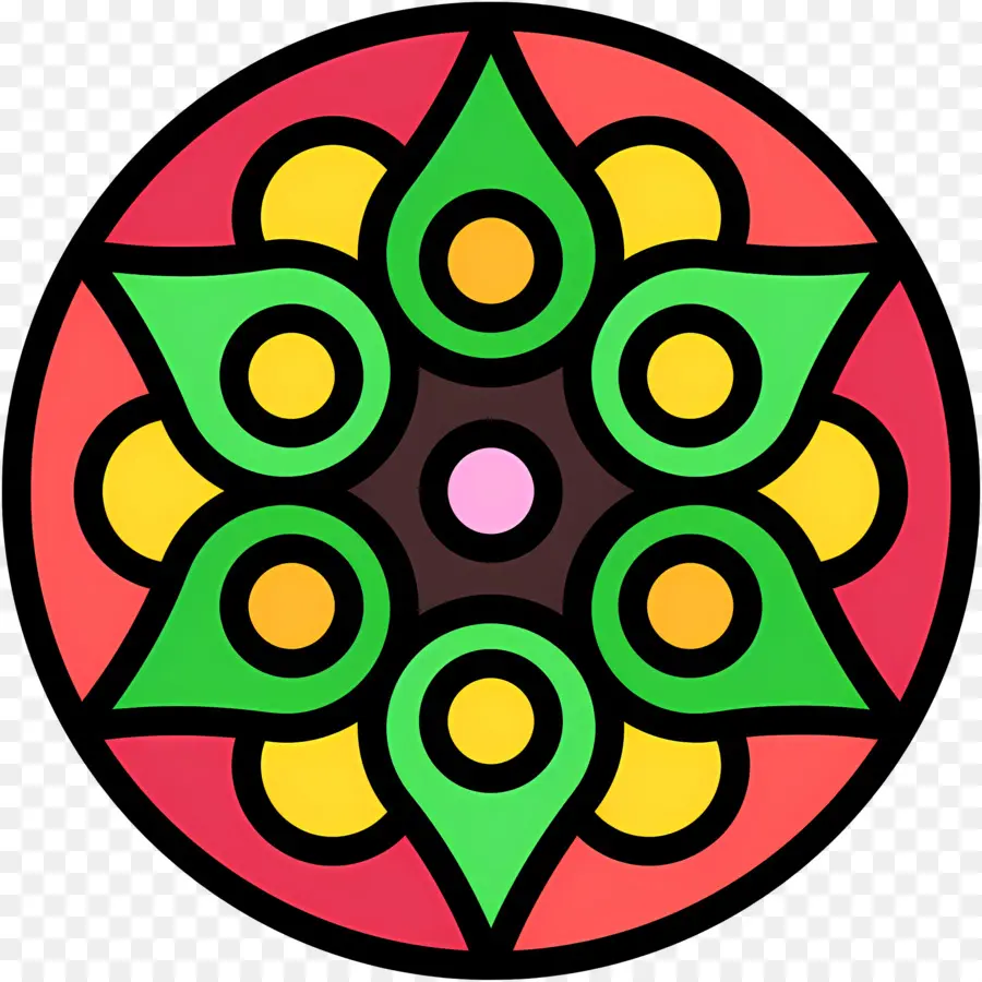 Mandala，Mándala Colorida PNG