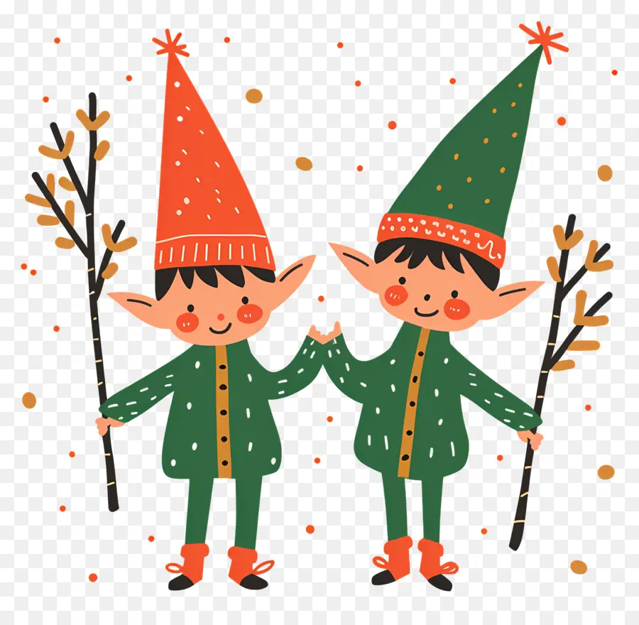 Duendes Navideños Escandinavos，Elfos Navideños PNG