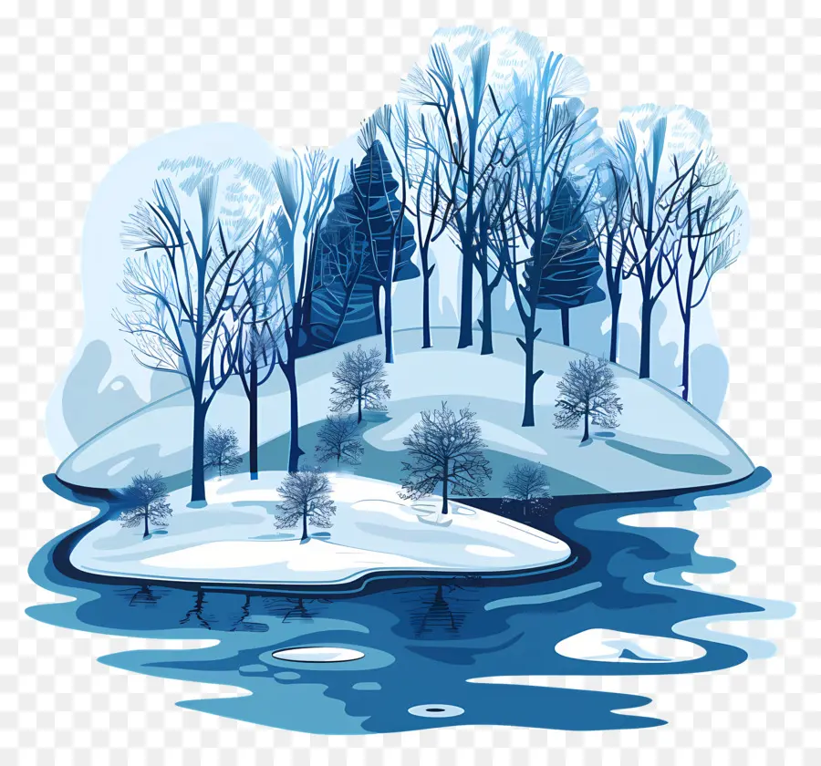 Parque De Invierno，Paisaje De Invierno PNG