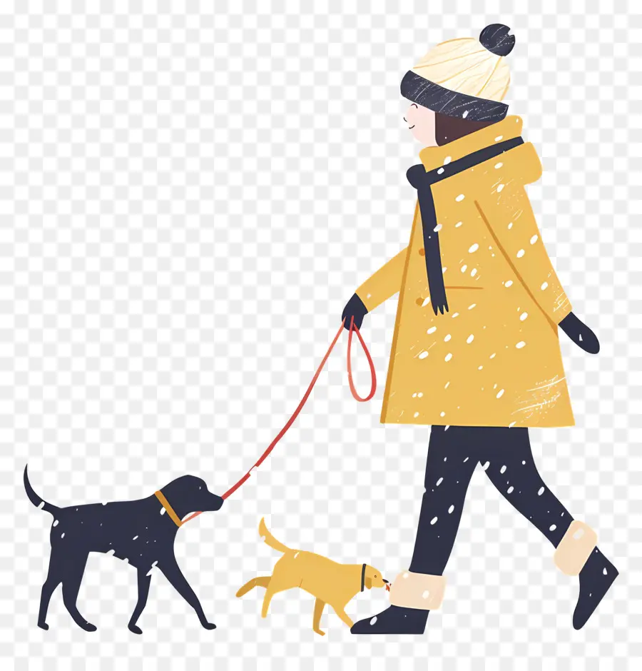 Mujer Paseando Perro，Perro PNG