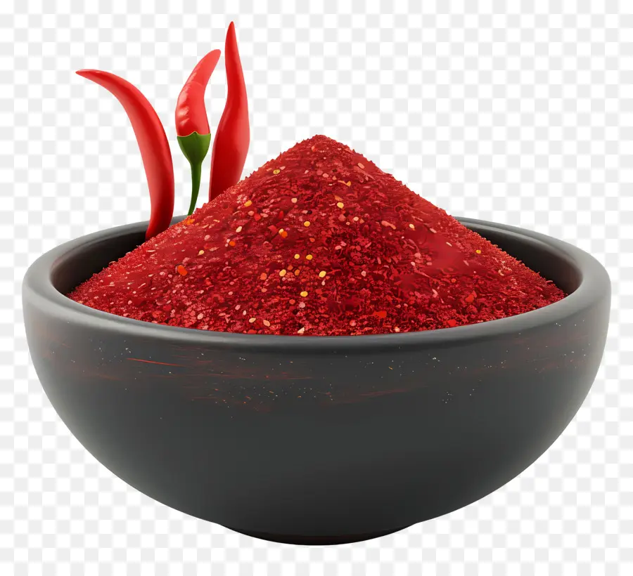 Chile Rojo En Polvo，Tazón De Especias Rojas PNG