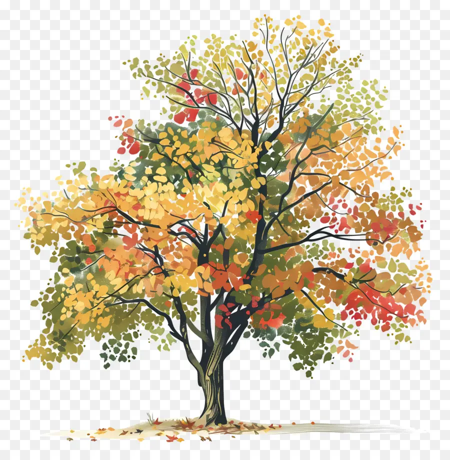 Follaje De árbol，árbol De Otoño PNG