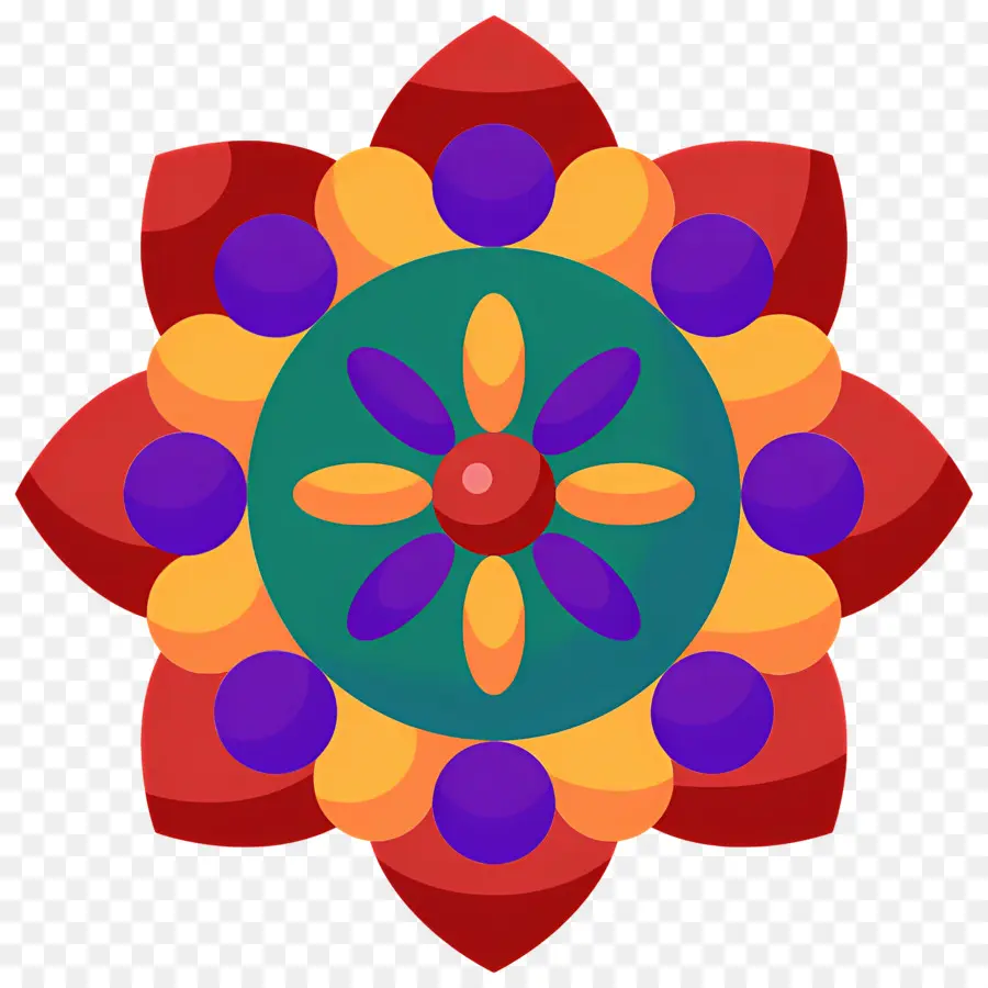 Mandala，Mándala Colorida PNG