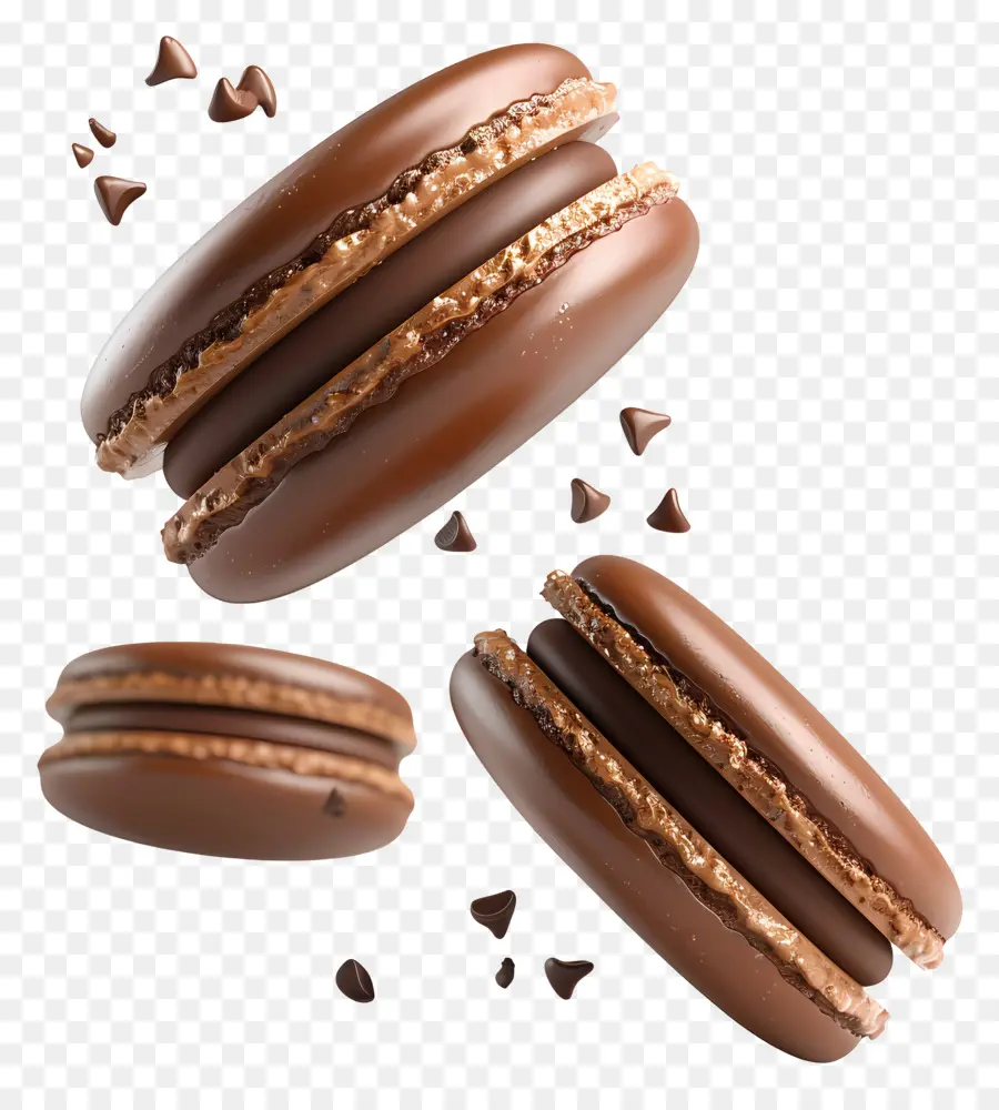 Macarrones De Chocolate，Galletas PNG