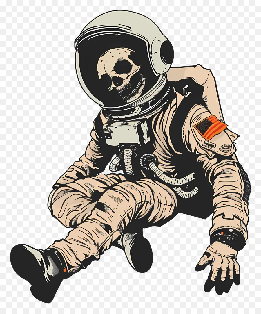 Astronauta，Astronauta Esqueleto PNG