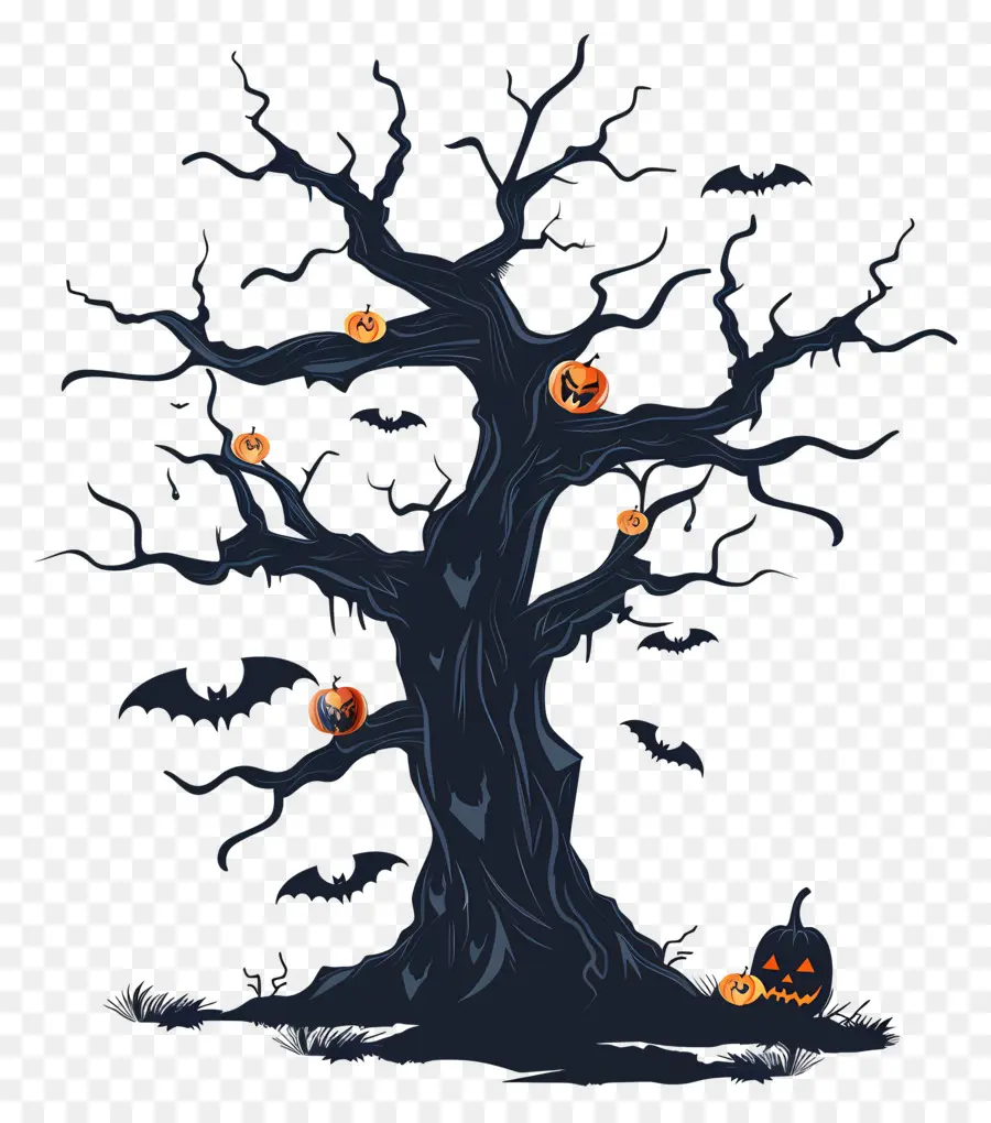 Árbol Espeluznante De Halloween，árbol De Halloween PNG