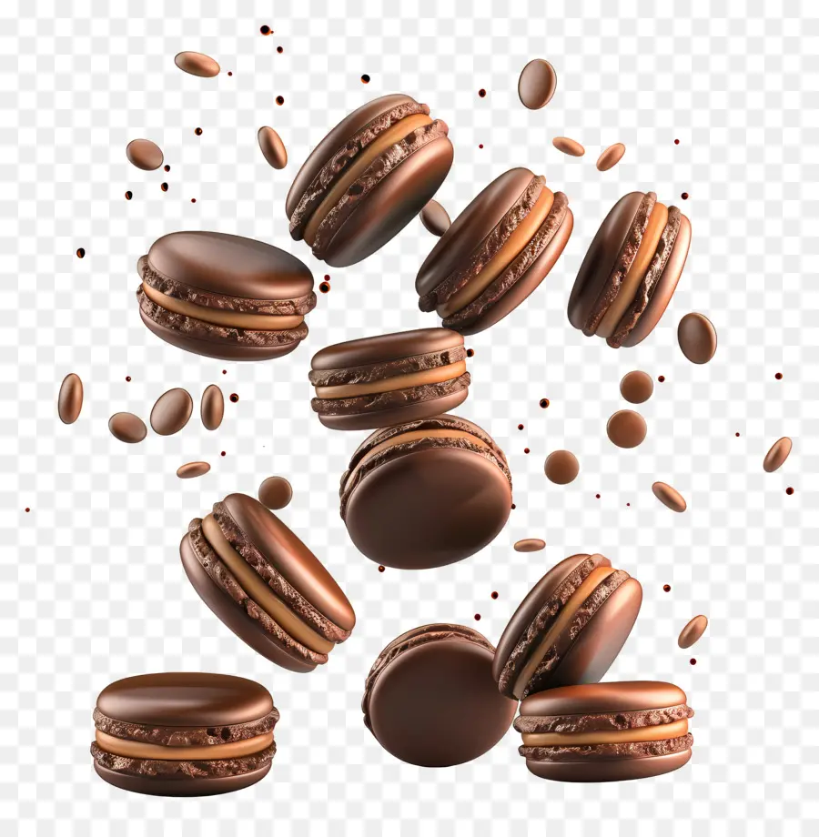 Macarrones De Chocolate，Galletas PNG