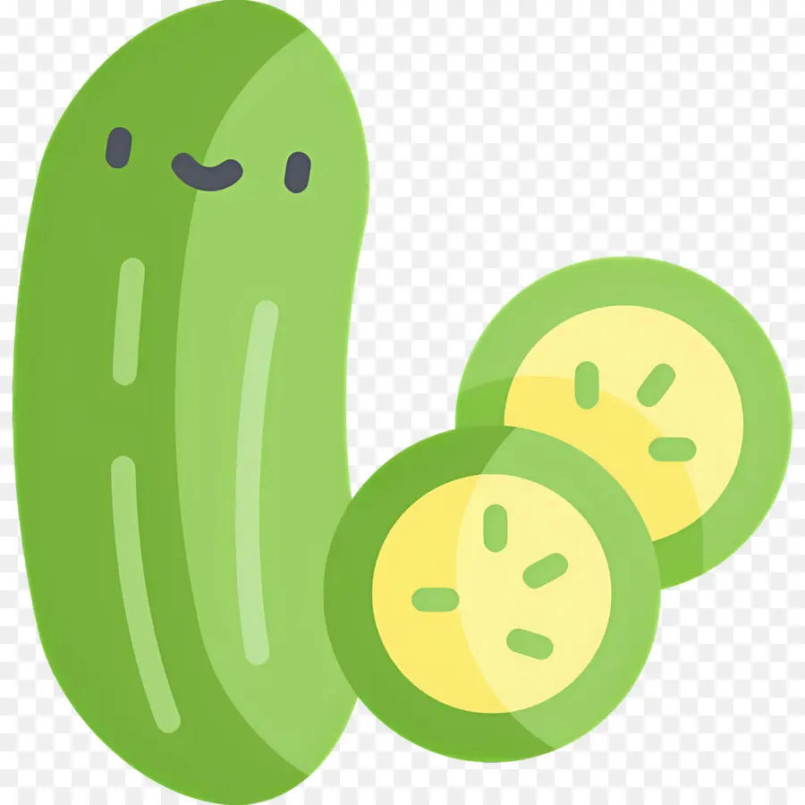 Pepino，Rebanado PNG