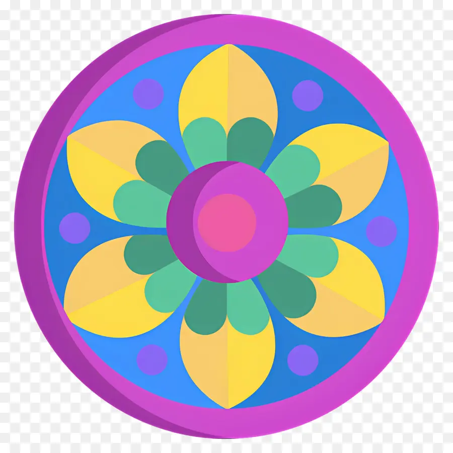 Mandala，Mándala Colorida PNG