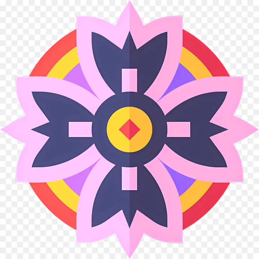 Mandala，Mándala Colorida PNG