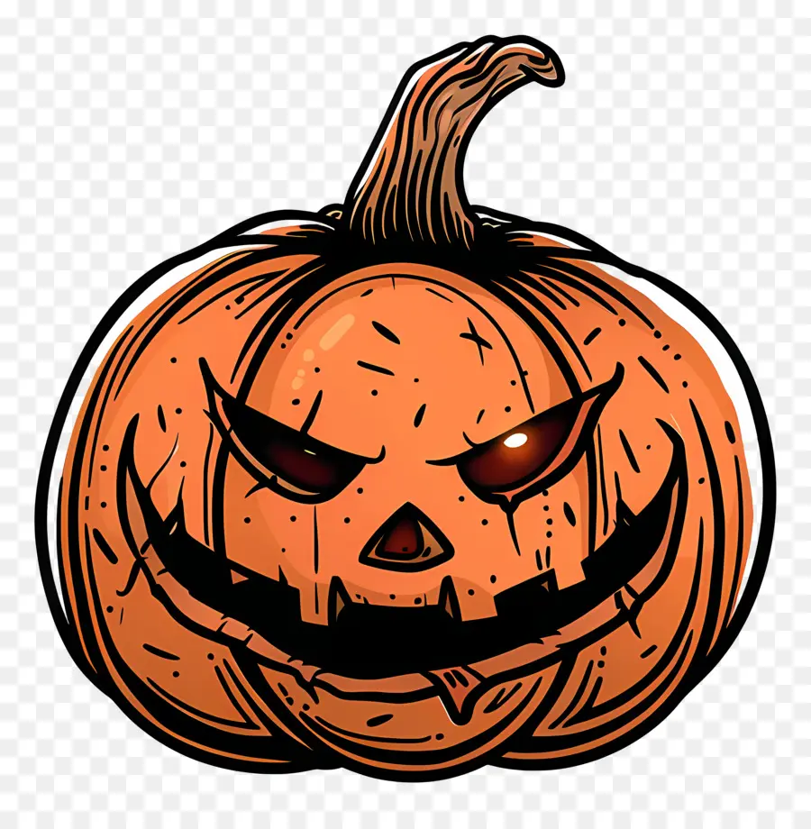 Calabaza Aterradora，Calabaza De Halloween PNG