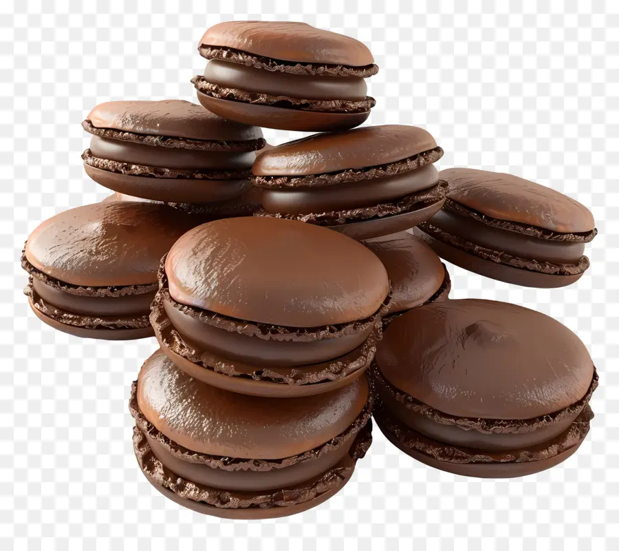 Macarrones De Chocolate，Postre PNG