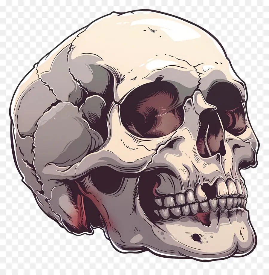 Calavera Aterradora，Cráneo Humano PNG