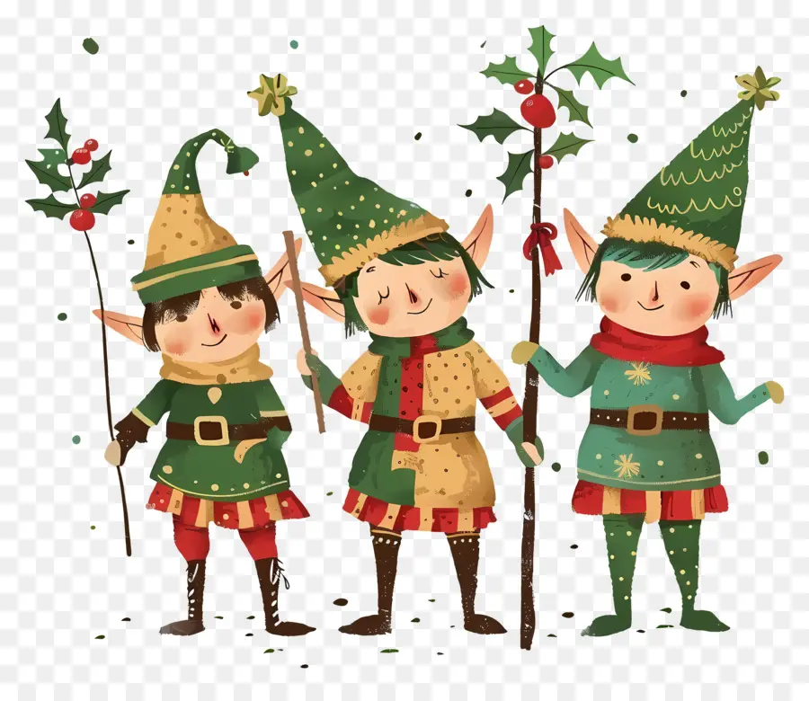 Duendes Navideños Escandinavos，Elfos Navideños PNG