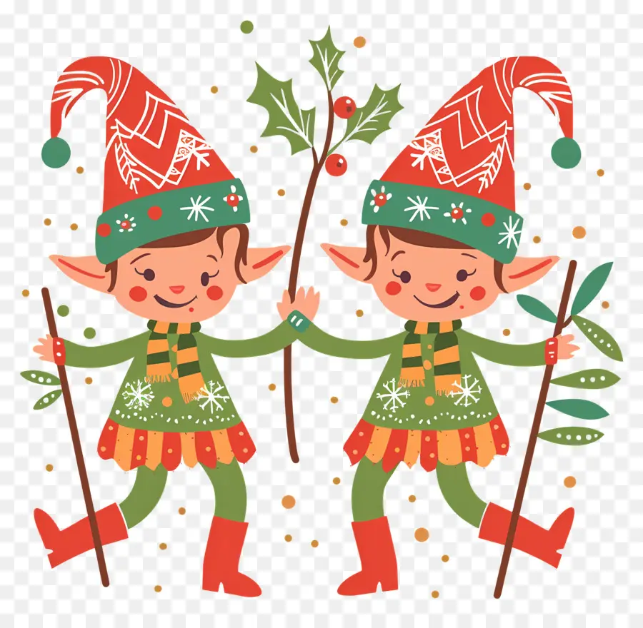 Duendes Navideños Escandinavos，Elfos Navideños PNG