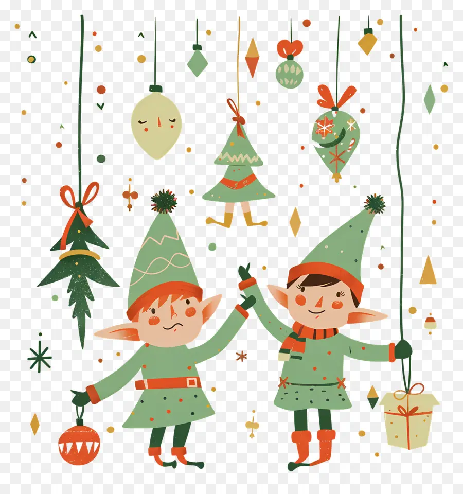 Duendes Navideños Escandinavos，Elfos Navideños PNG